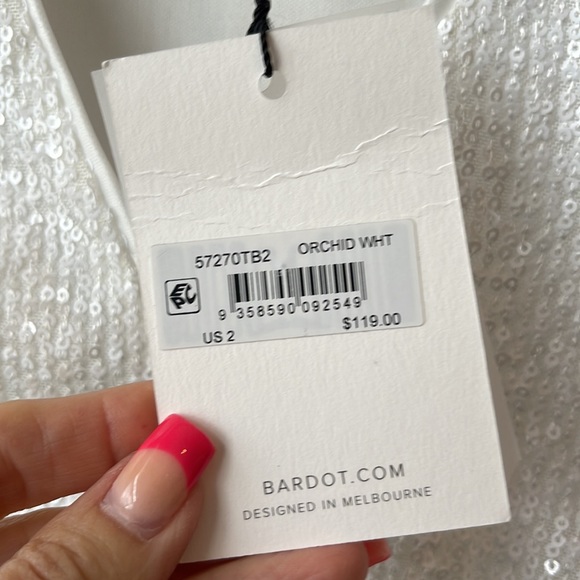 NWT BARDOT MINI SEQUINED BODYSUIT - Picture 6 of 8